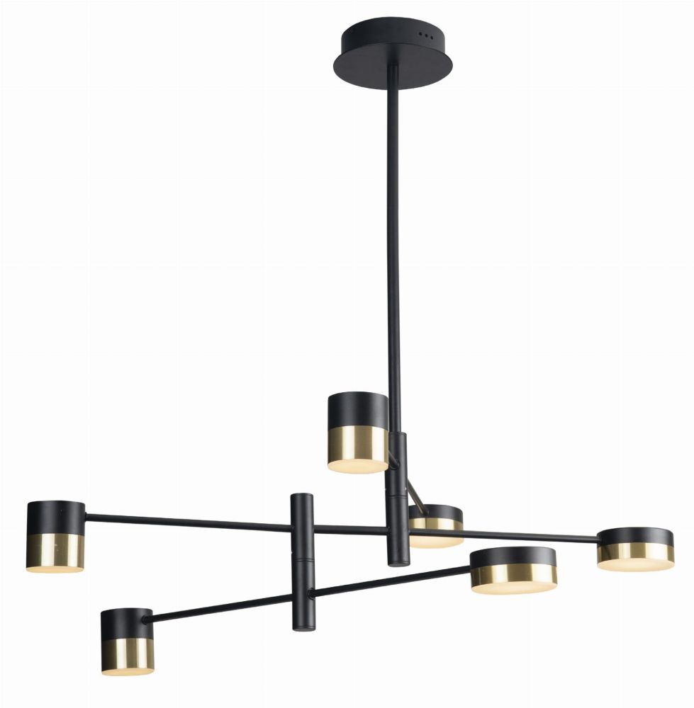 MaxLight Puma lampă de tavan 6x7 W negru-auriu P0405