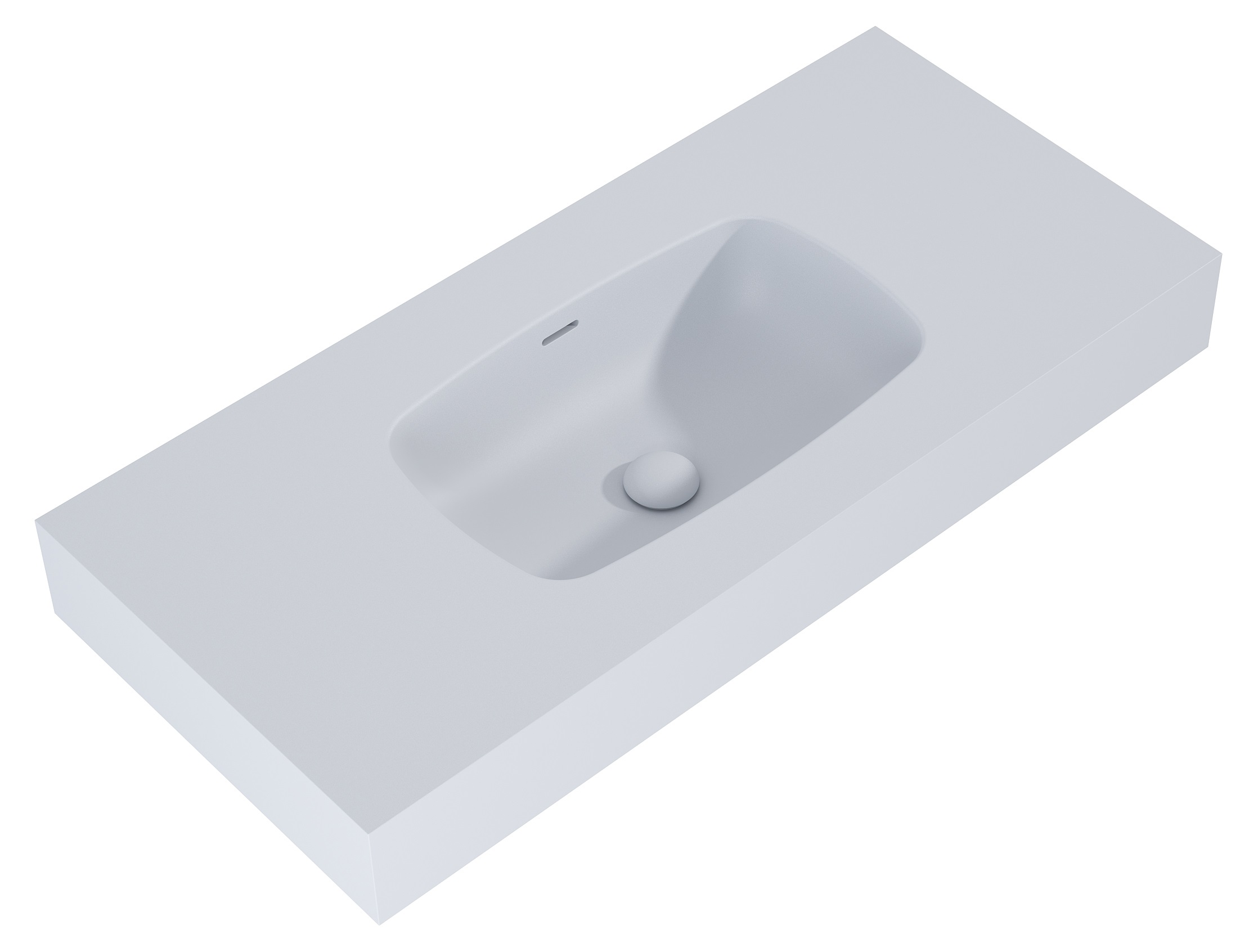 Elita Dimple lavoar 100.8x46 cm dreptunghiular clasică gri/piatră RE041000027040