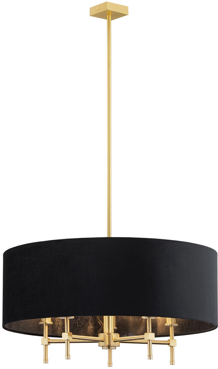 Argon Abbano lampă de tavan 5x7 W negru-alamă 2133