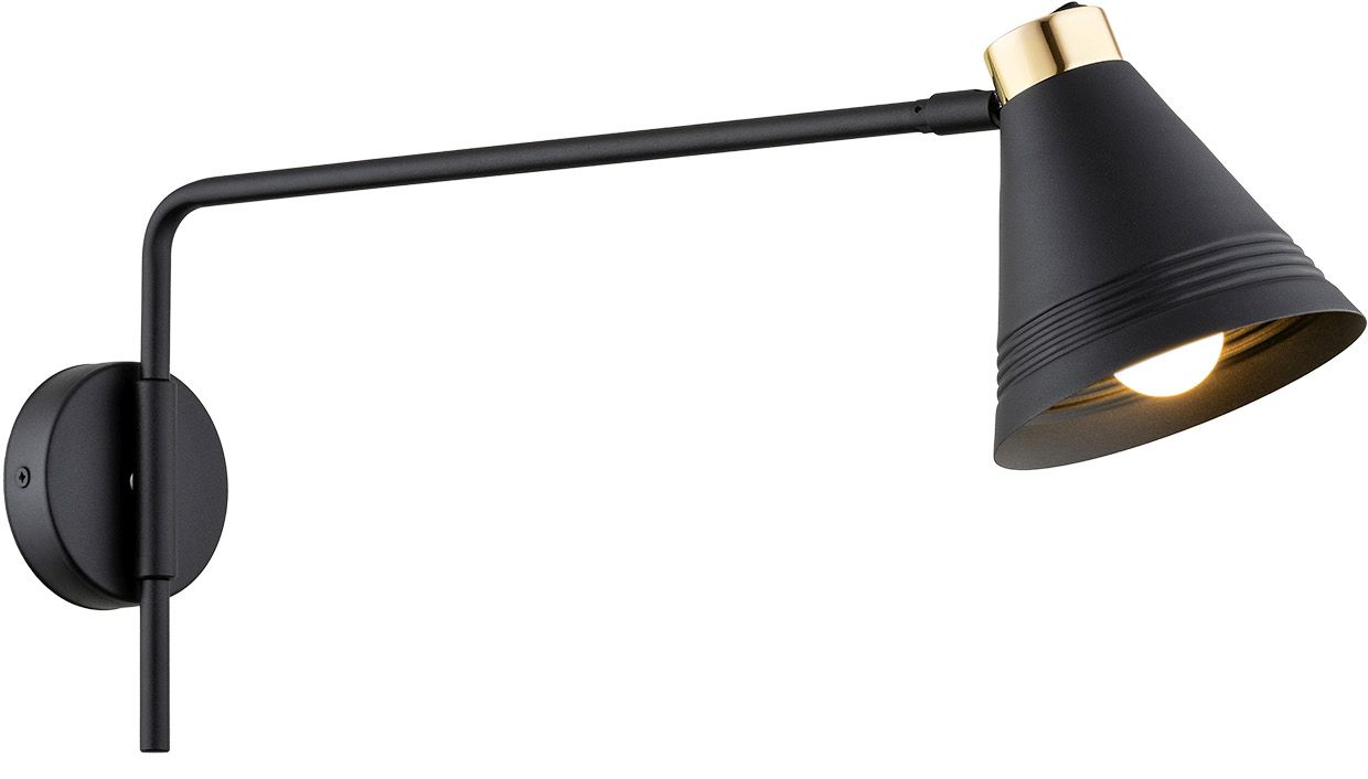 Argon Avalone lampă de perete 1x15 W negru-alamă 8009
