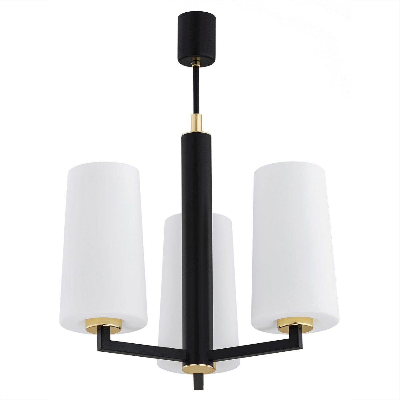 Argon Camelot Plus lampă suspendată 3x15 W negru-alamă-opal 6143
