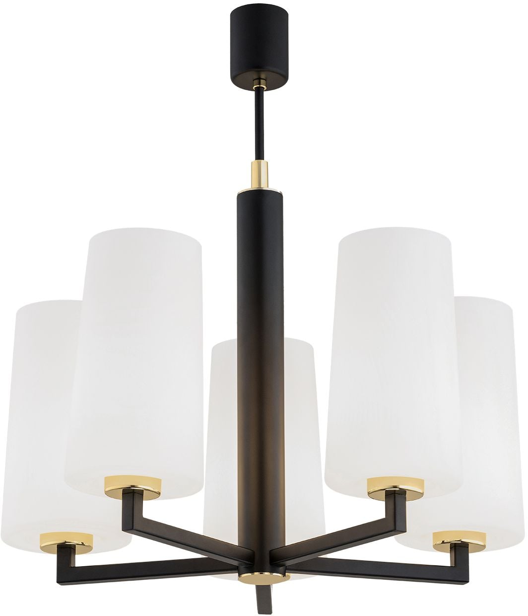 Argon Camelot Plus lampă suspendată 5x15 W negru-alamă-opal 2114