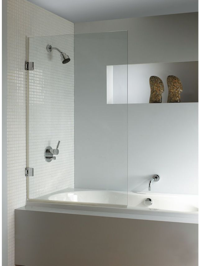 Riho Scandic paravan cadă 80 cm o piesă crom luciu/sticlă transparentă G001129120