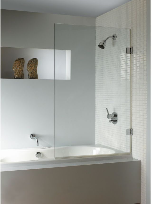 Riho Scandic paravan cadă 80 cm o piesă negru mat/sticlă transparentă G001130121