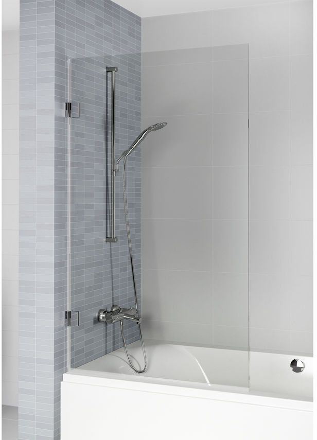 Riho Scandic paravan cadă 95 cm o piesă negru mat/sticlă transparentă G001141121