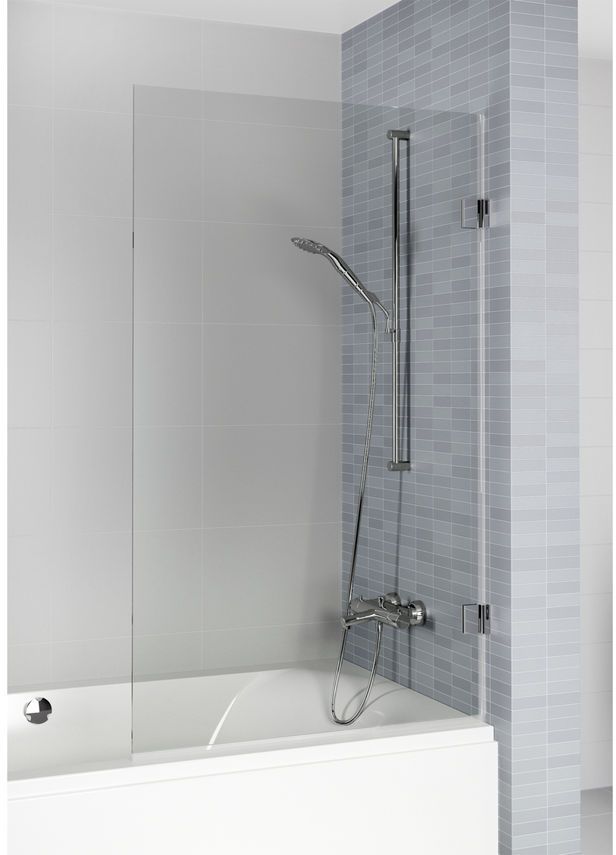 Riho Scandic ușă paravan 95 cm o piesă negru mat/sticlă transparentă G001142121