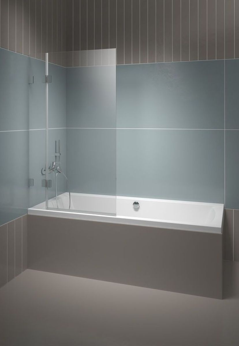 Riho Scandic paravan cadă 85 cm două piese crom luciu/sticlă transparentă G001143120