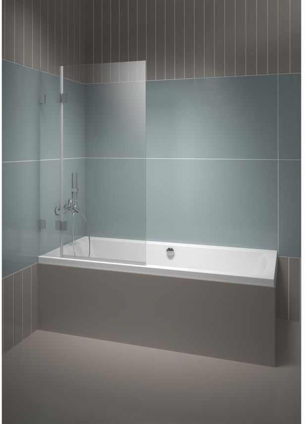 Riho Scandic paravan cadă 100 cm două piese negru mat/sticlă transparentă G001149121
