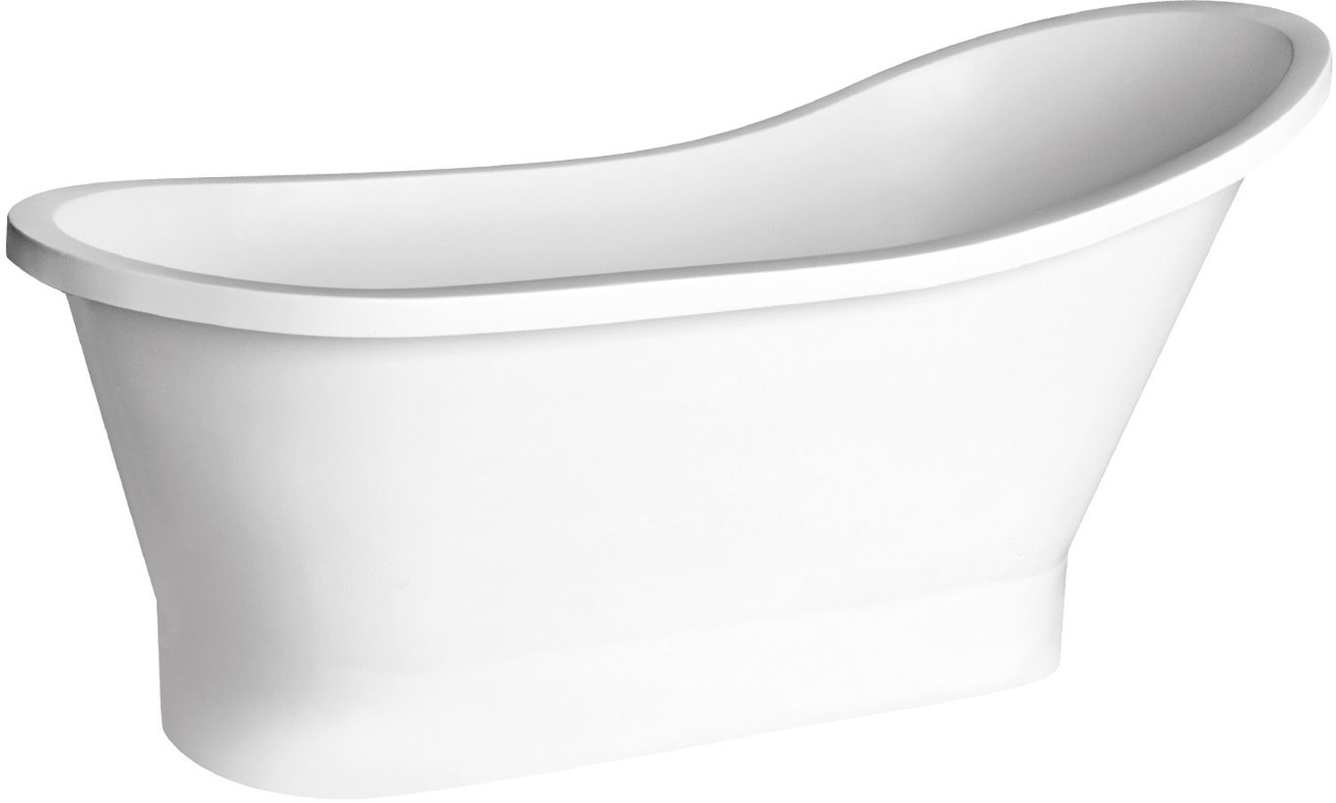Besco Gloria cadă freestanding 159x66.5 cm ovală alb #WMD-160-GLC