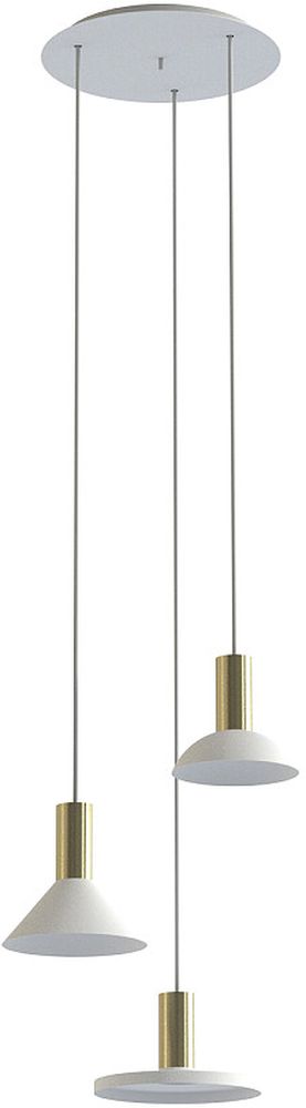 Nowodvorski Lighting Hermanos lampă suspendată 3x10 W alb-alamă 8031