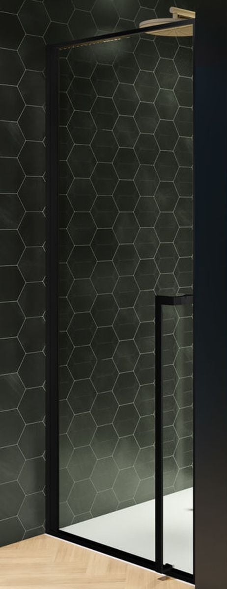 Riho Lucid uși de duș 80 cm înclinabilă negru mat/sticlă transparentă G005001121