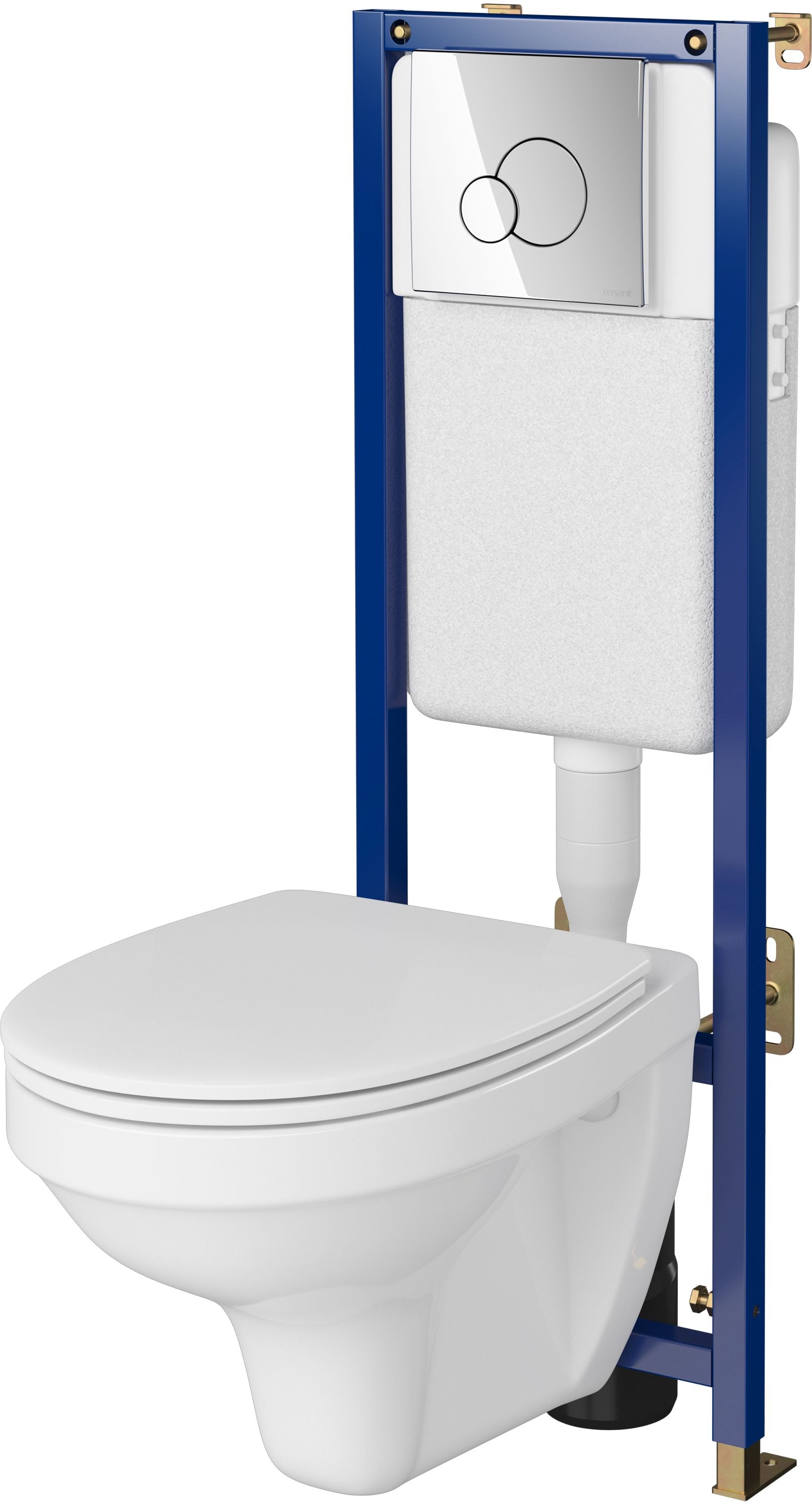 Cersanit Delfi set vas cu capac și cadru cu buton S701-624