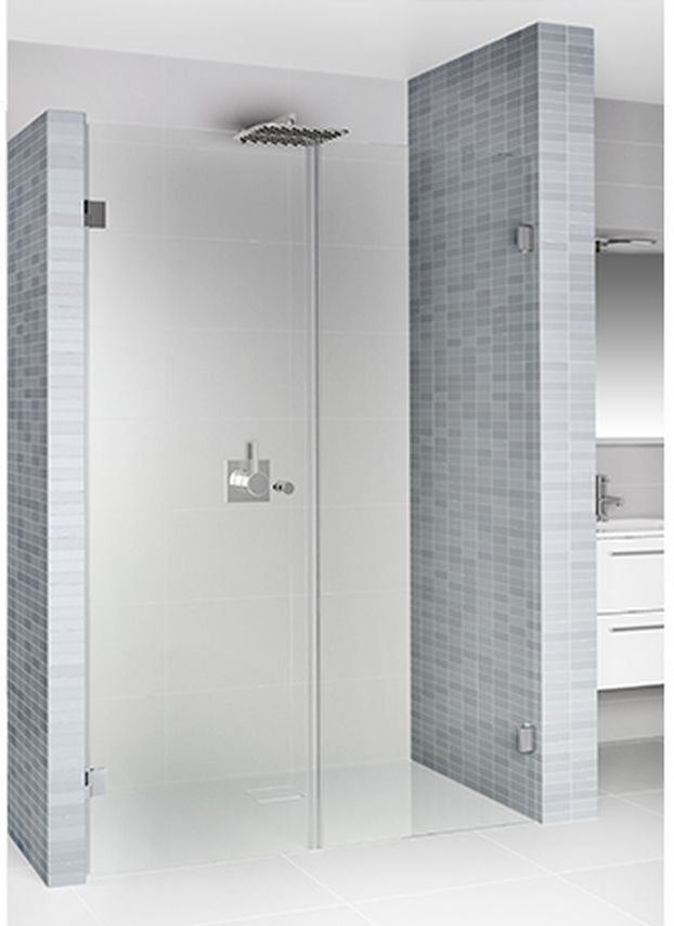 Riho Scandic uși de duș 160 cm înclinabilă negru mat/sticlă transparentă G001017121