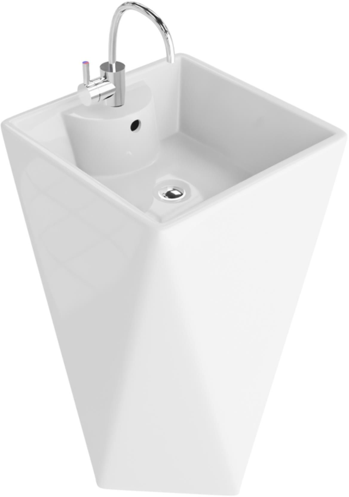 LaVita Sharp lavoar 46x45.5 cm pătrat stativ alb 5908211476469