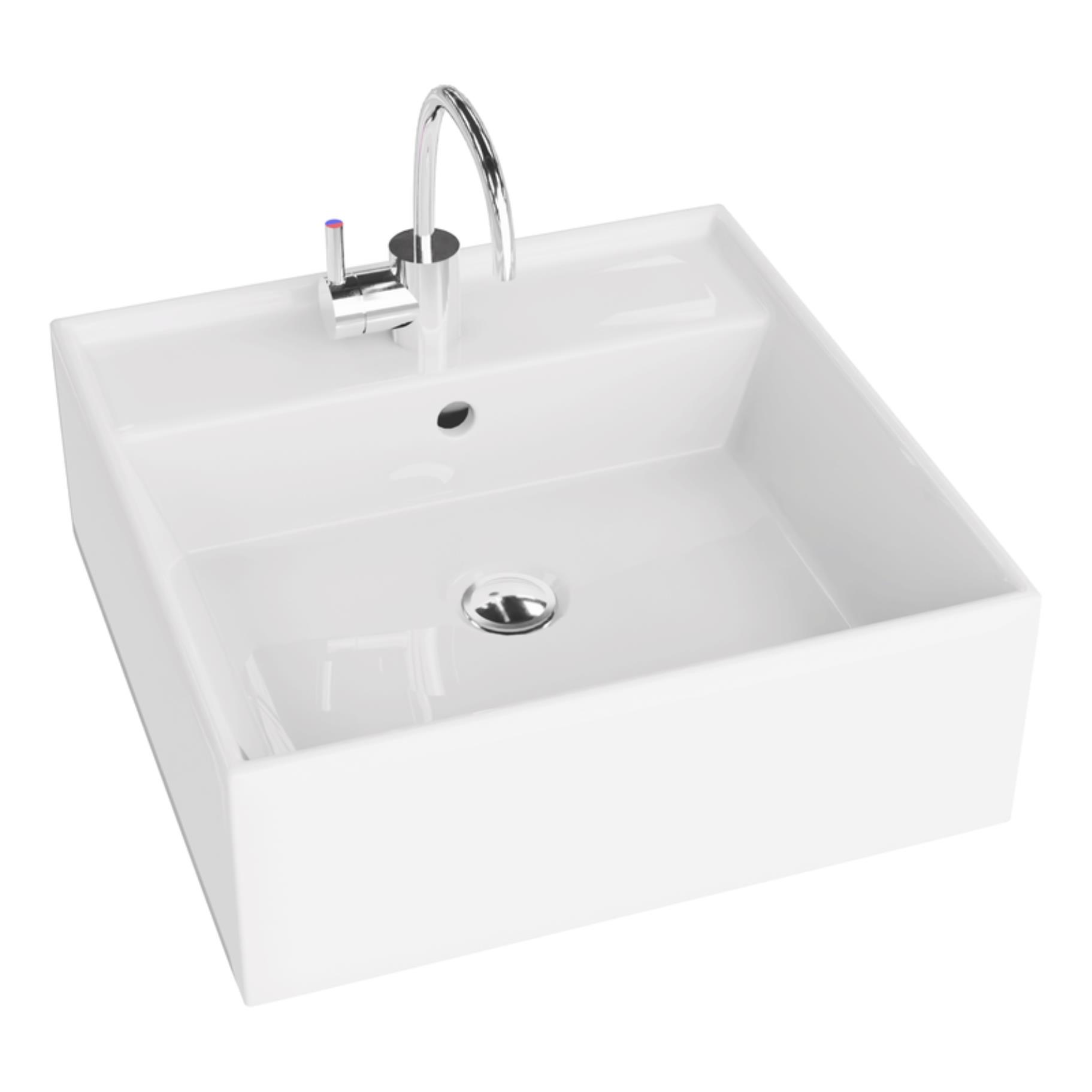 LaVita La Gromera lavoar 41x41 cm pătrat de blat alb 5908211470887