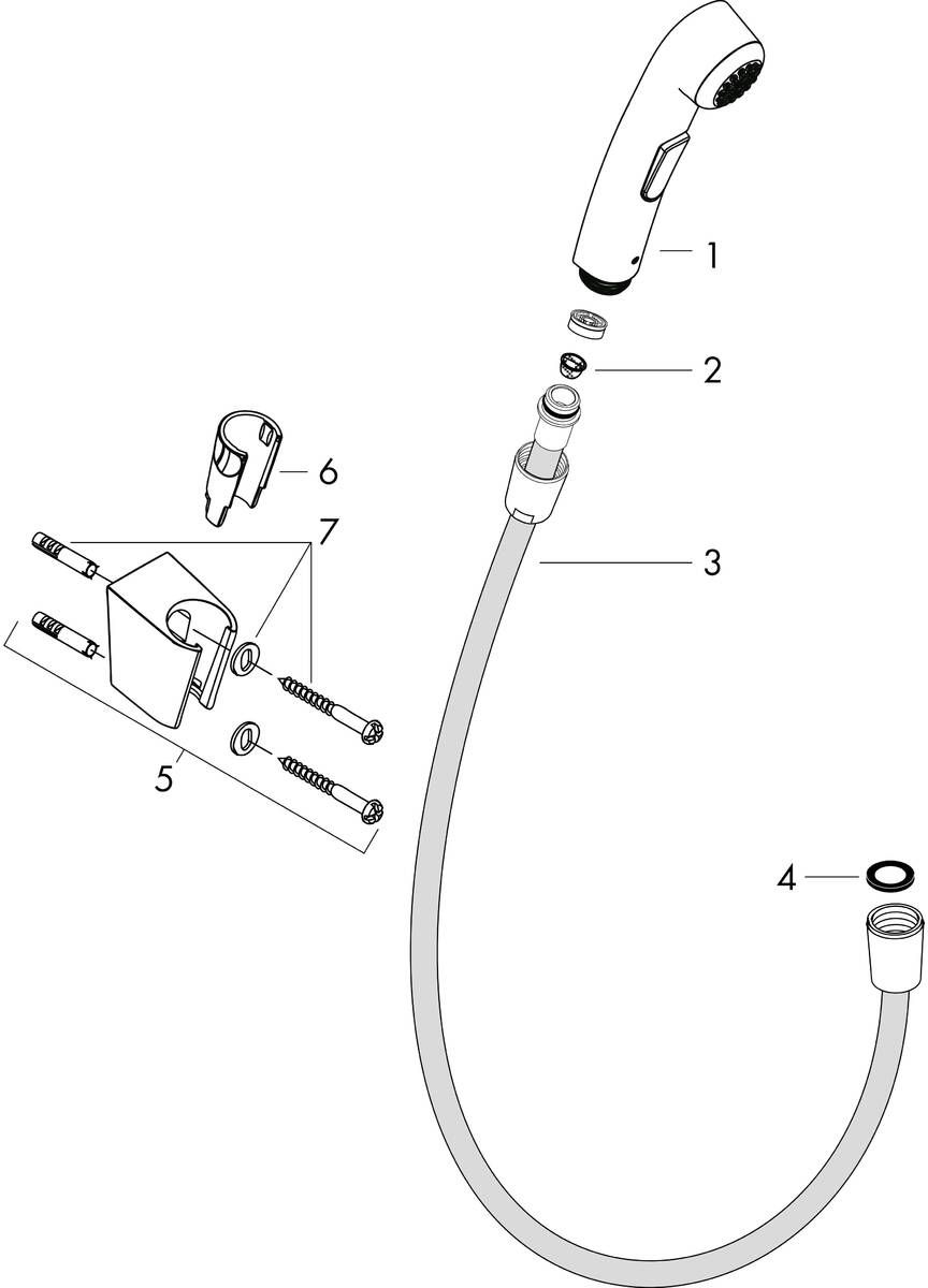 Hansgrohe Bidette furtun de duș 92212000