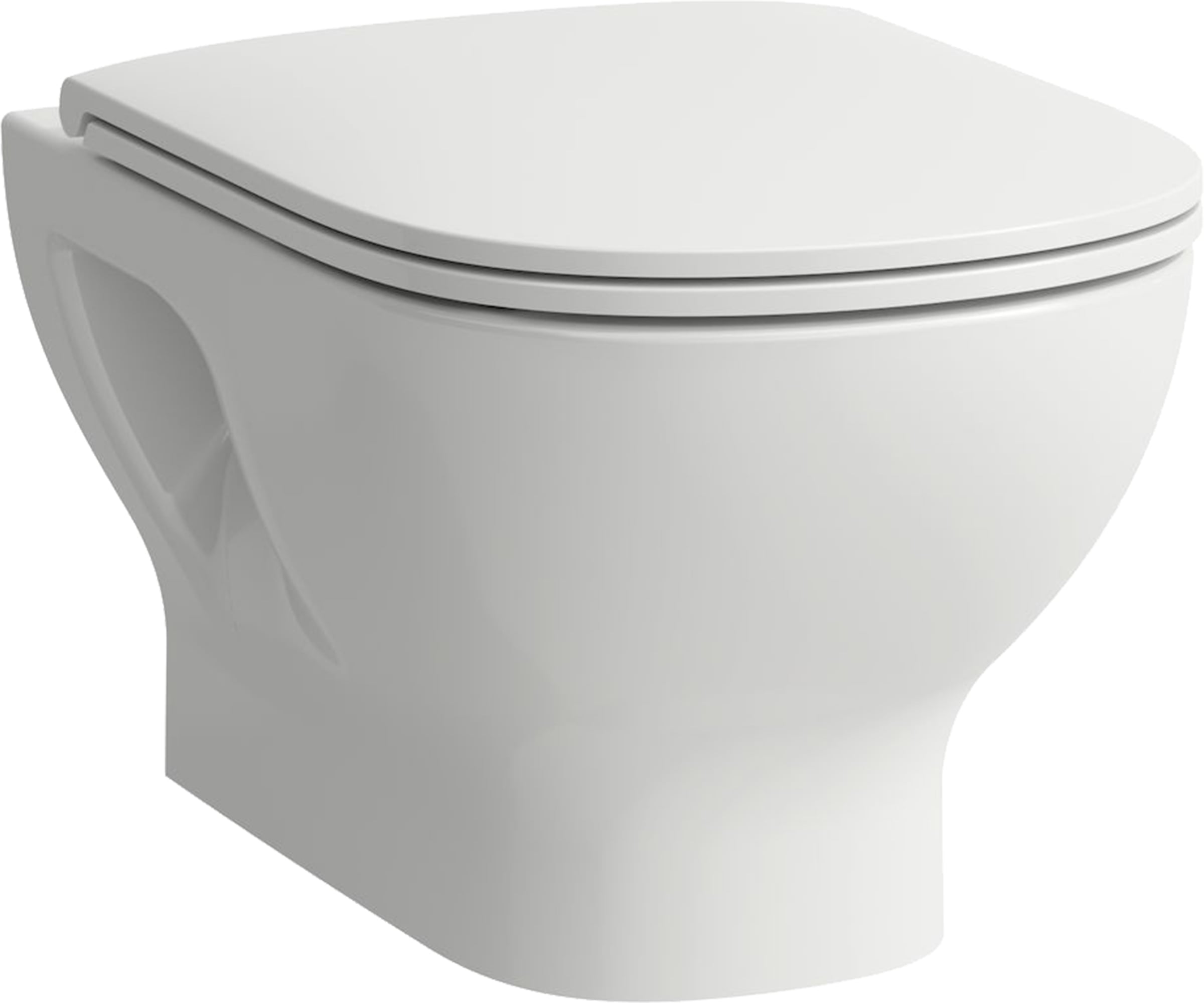 Laufen Lua vas wc cu capac soft-close agăţat fără margine alb lucios H8660810000001