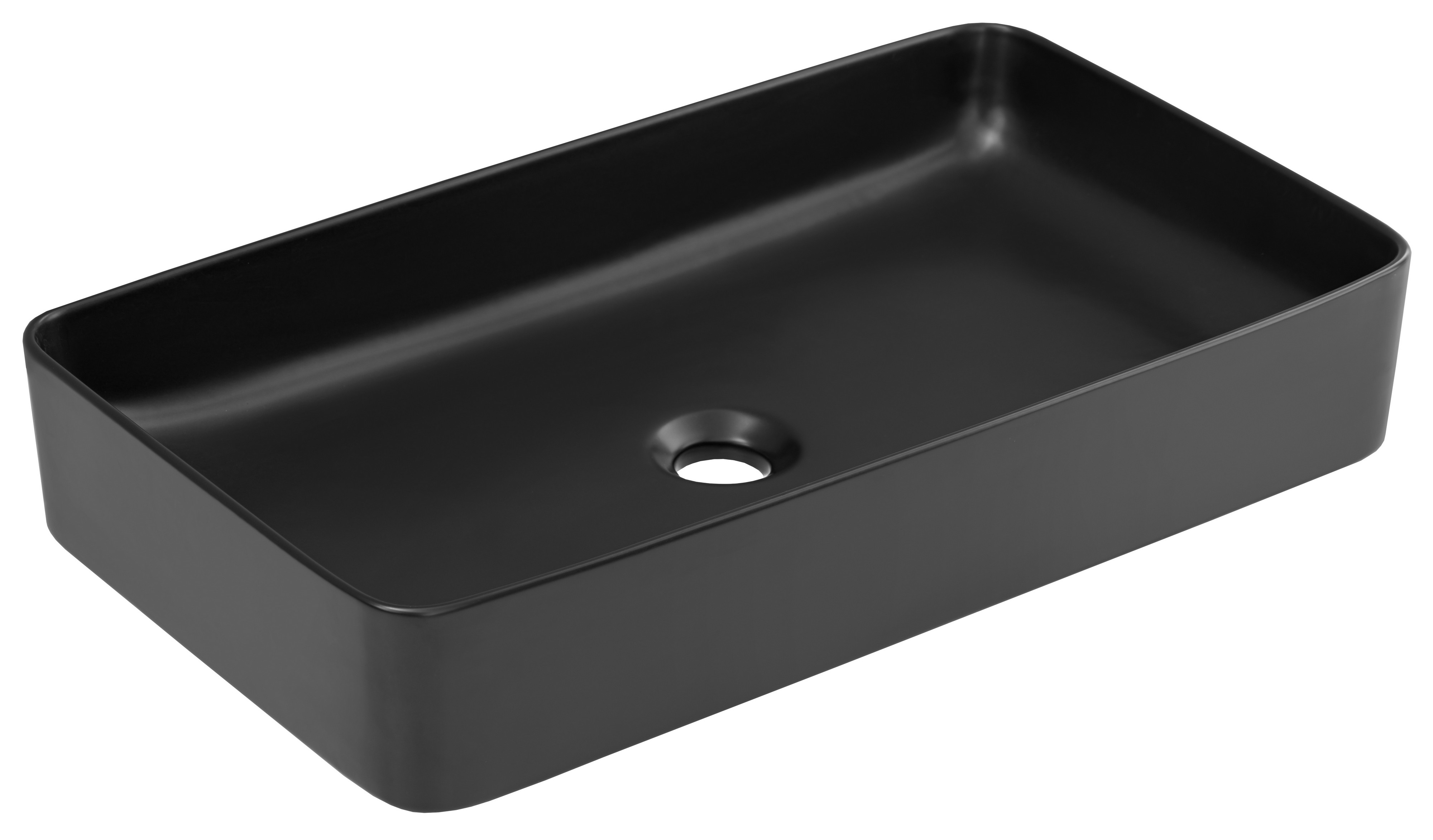 Comad Slim 2 lavoar 61x34 cm dreptunghiular de blat negru UM-6275SLIM60BLACKDP
