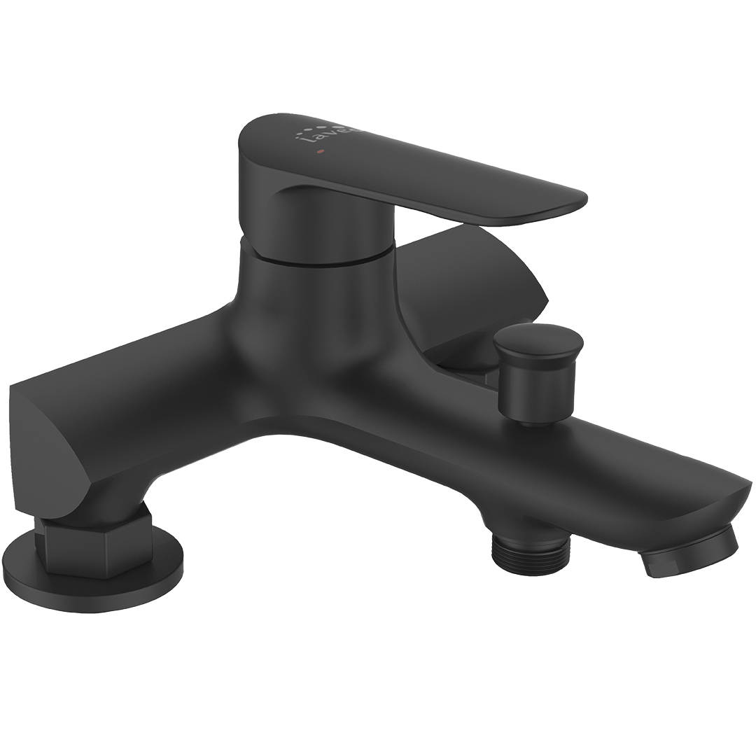 Laveo Appia baterie cadă-duș cadă negru BLP715D