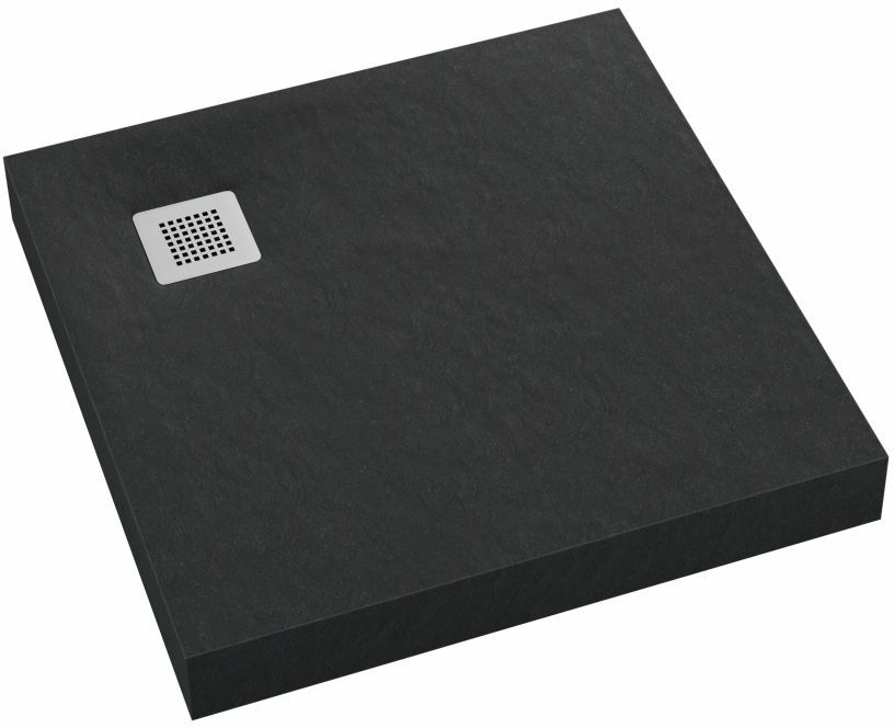 Schedpol New Horizons Black Stone cădiță de duș pătrată 100x100 cm negru 3.3302/C/ST-M2