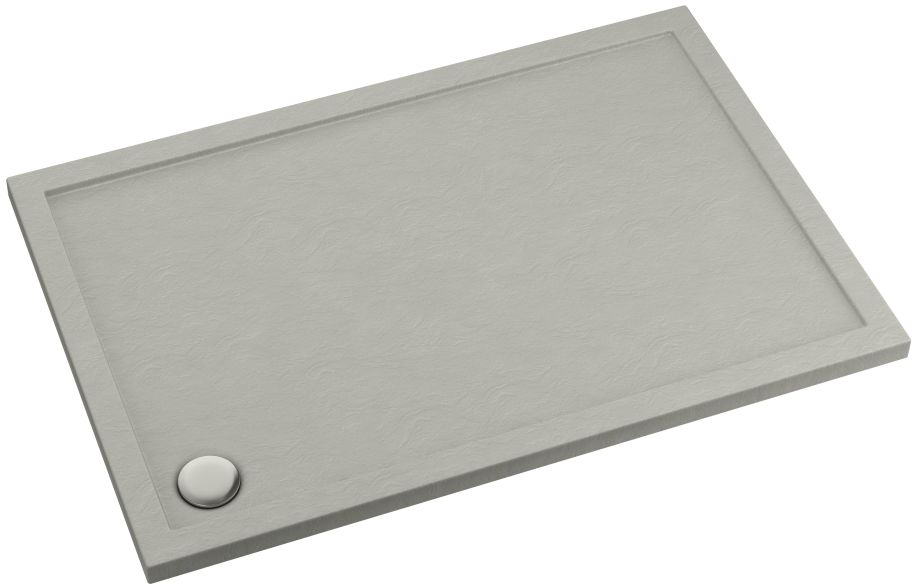 Schedpol Caspar New Cement Stone cădiță de duș dreptunghiulară cu sifon 100x80 cm ciment 3.2336/CT/ST