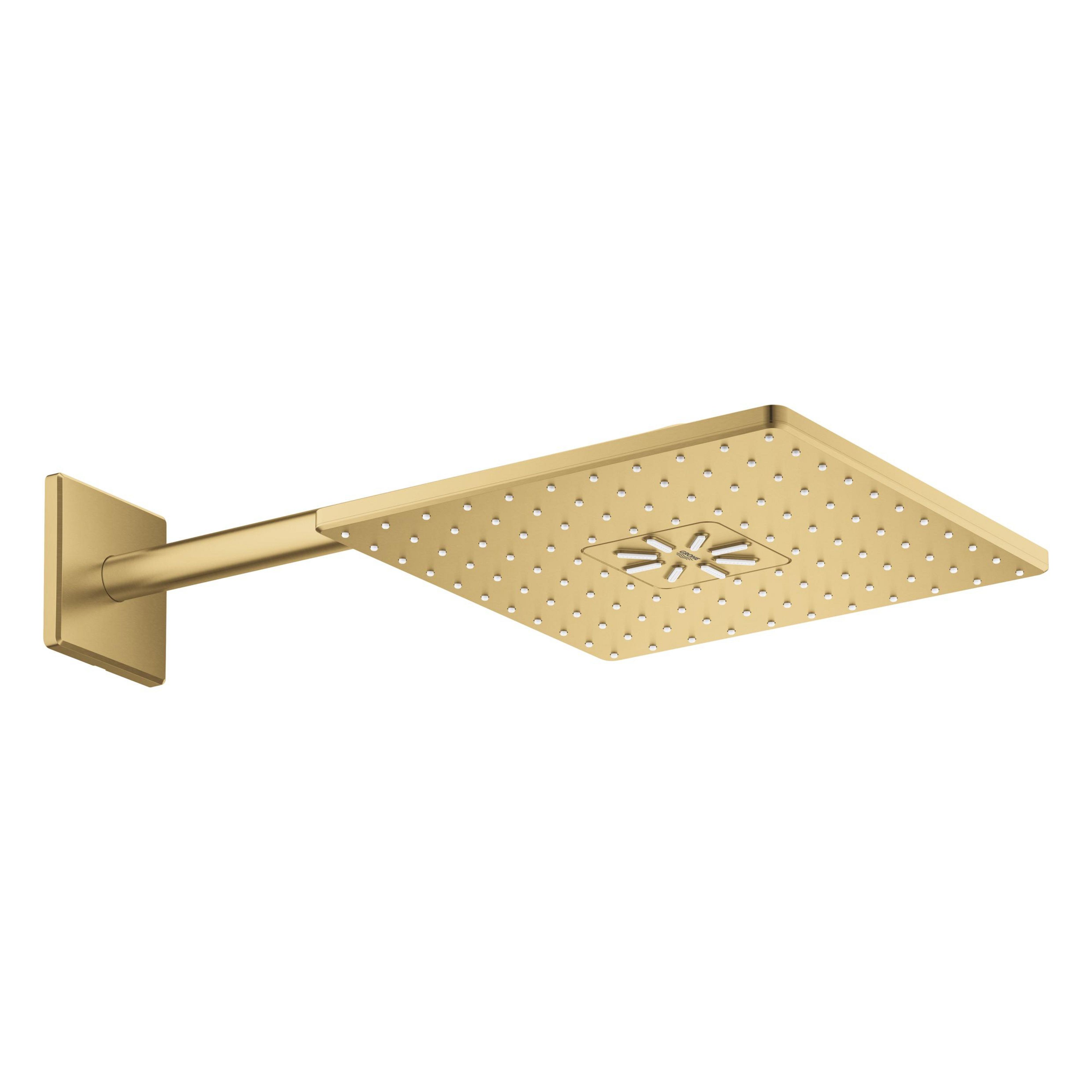 Grohe Rainshower cap de duș cu braț 31x31 cm pătrat Brushed Cool Sunrise 26479GN0