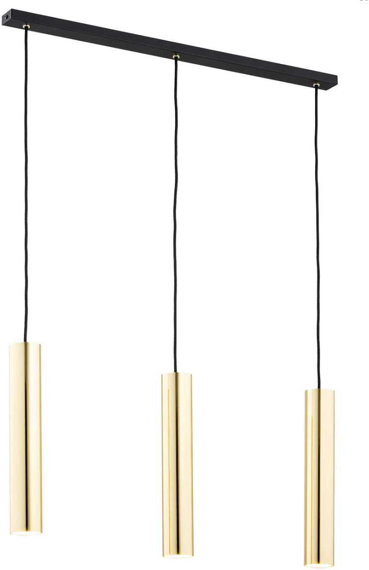 Argon Gomera Plus lampă suspendată 3x5 W negru-alamă 6113