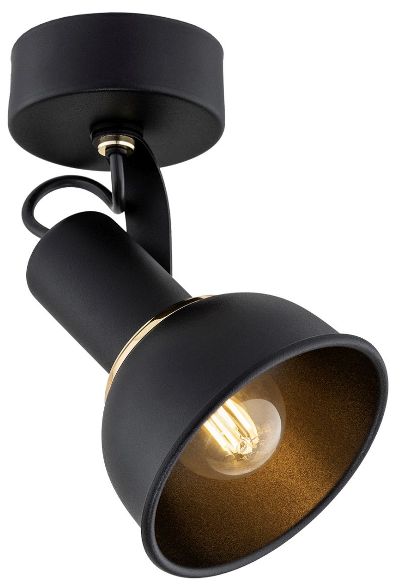 Argon Twist lampă de tavan 1x7 W negru-alamă 4900