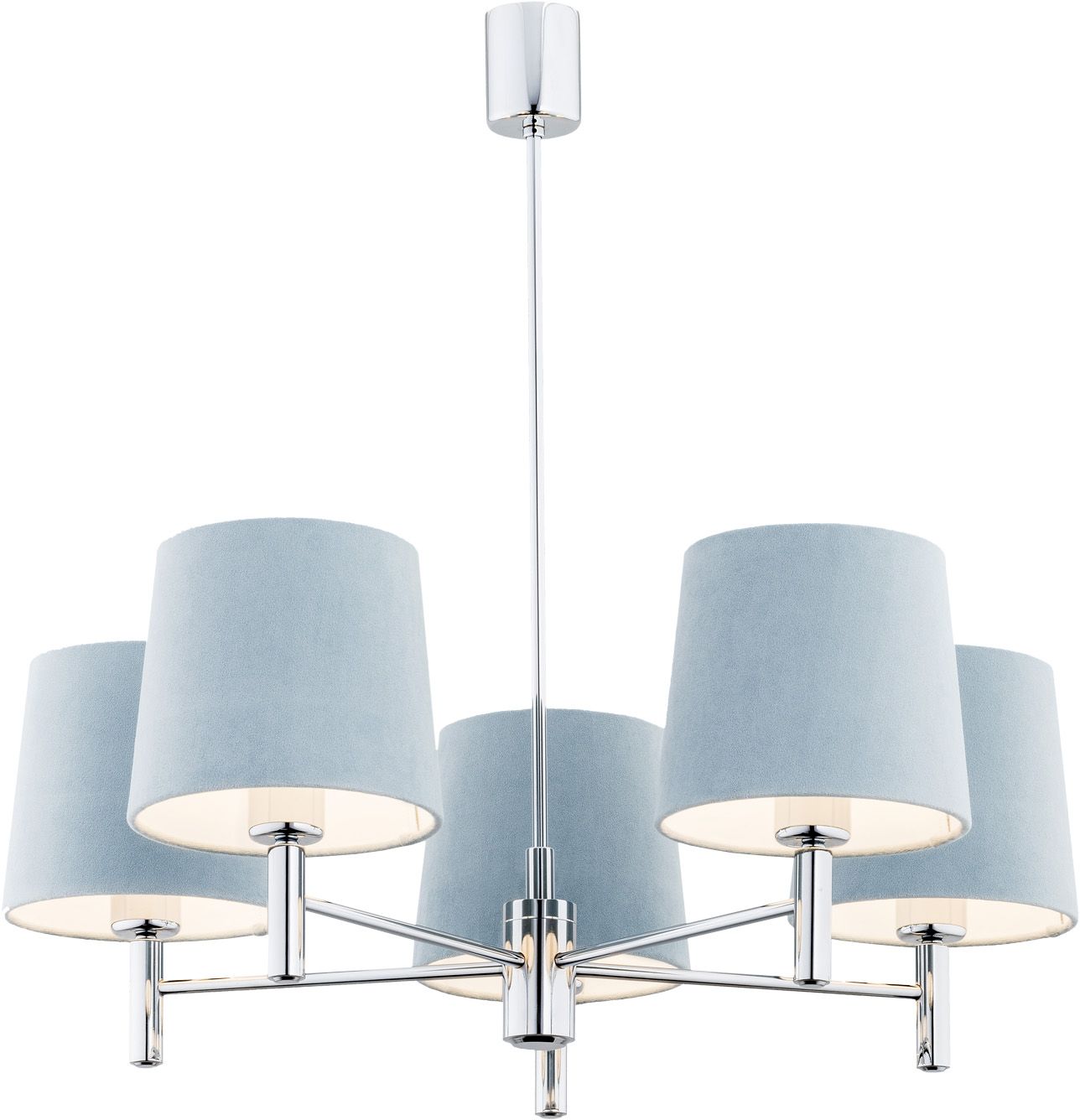 Argon Bolzano lampă suspendată 5x15 W crom-albastru 2076