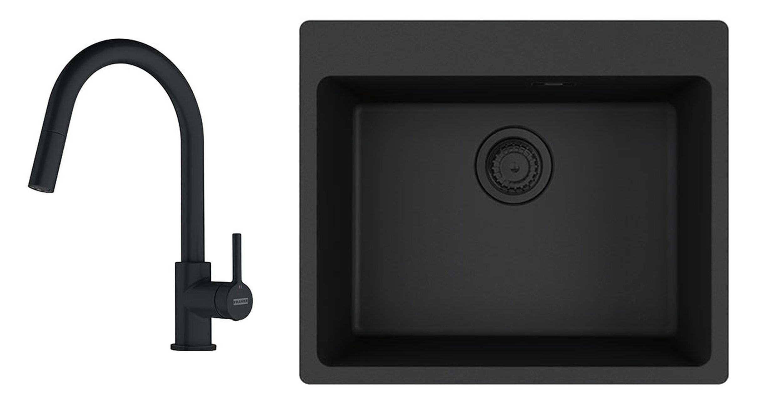 Set chiuvetă din granit Franke Maris 114.0661.794, baterie bucătărie Franke Lina 115.0626.053