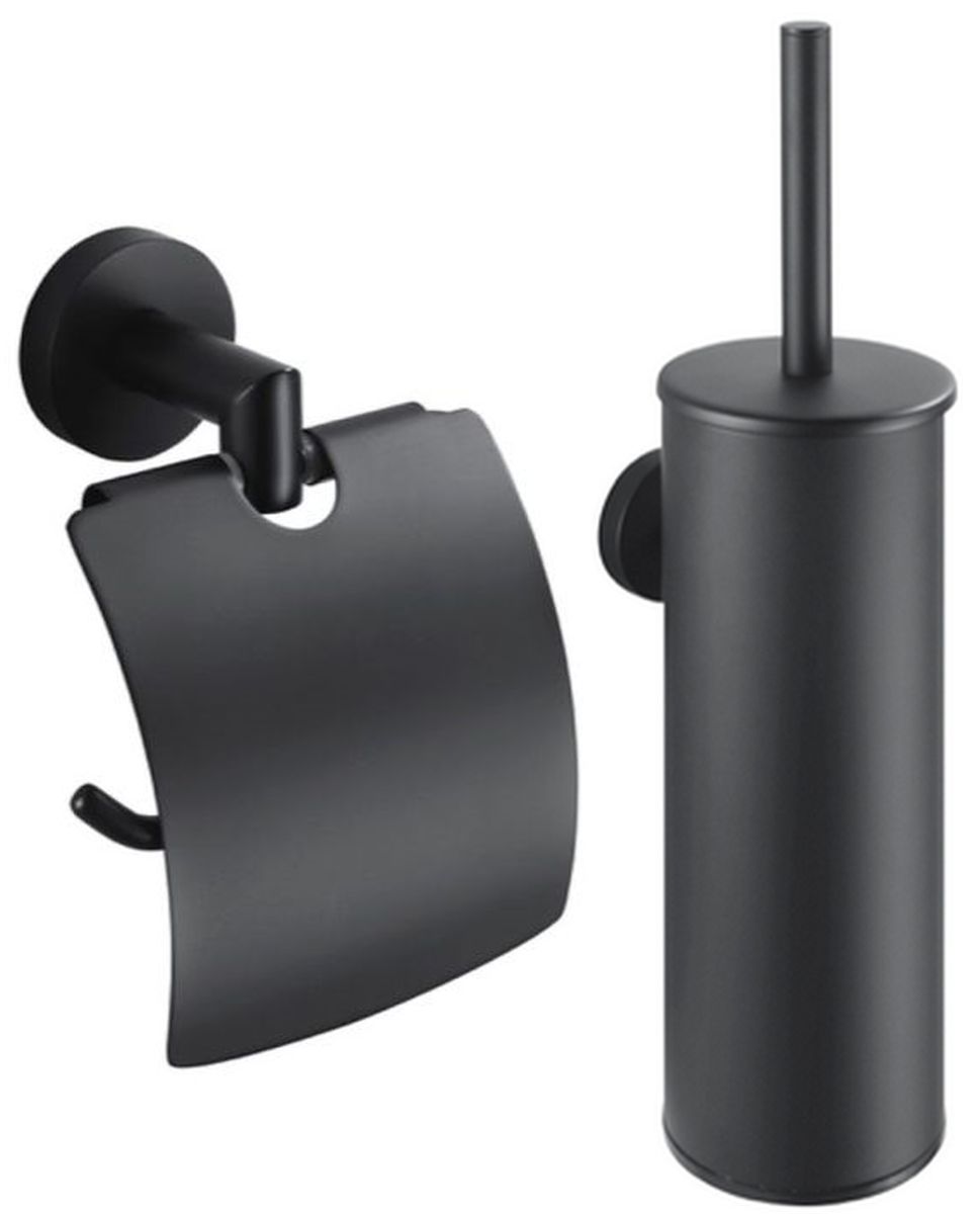 Set perie de toaletă Stella Classic 07.435-B, suport pentru hârtie igienică Stella Classic 07.440-B