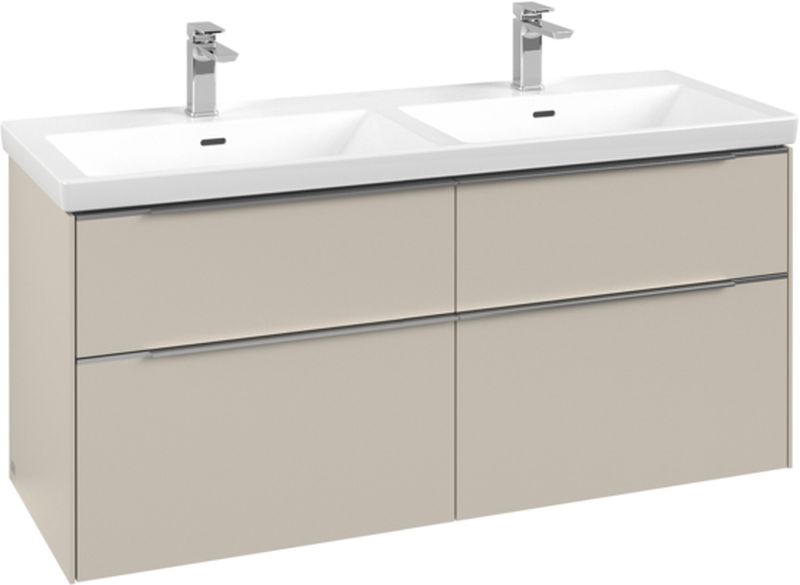 Villeroy & Boch Subway 3.0 dulap 127.2x46.2x57.6 cm sub chiuveta pe perete bej C568L0VN