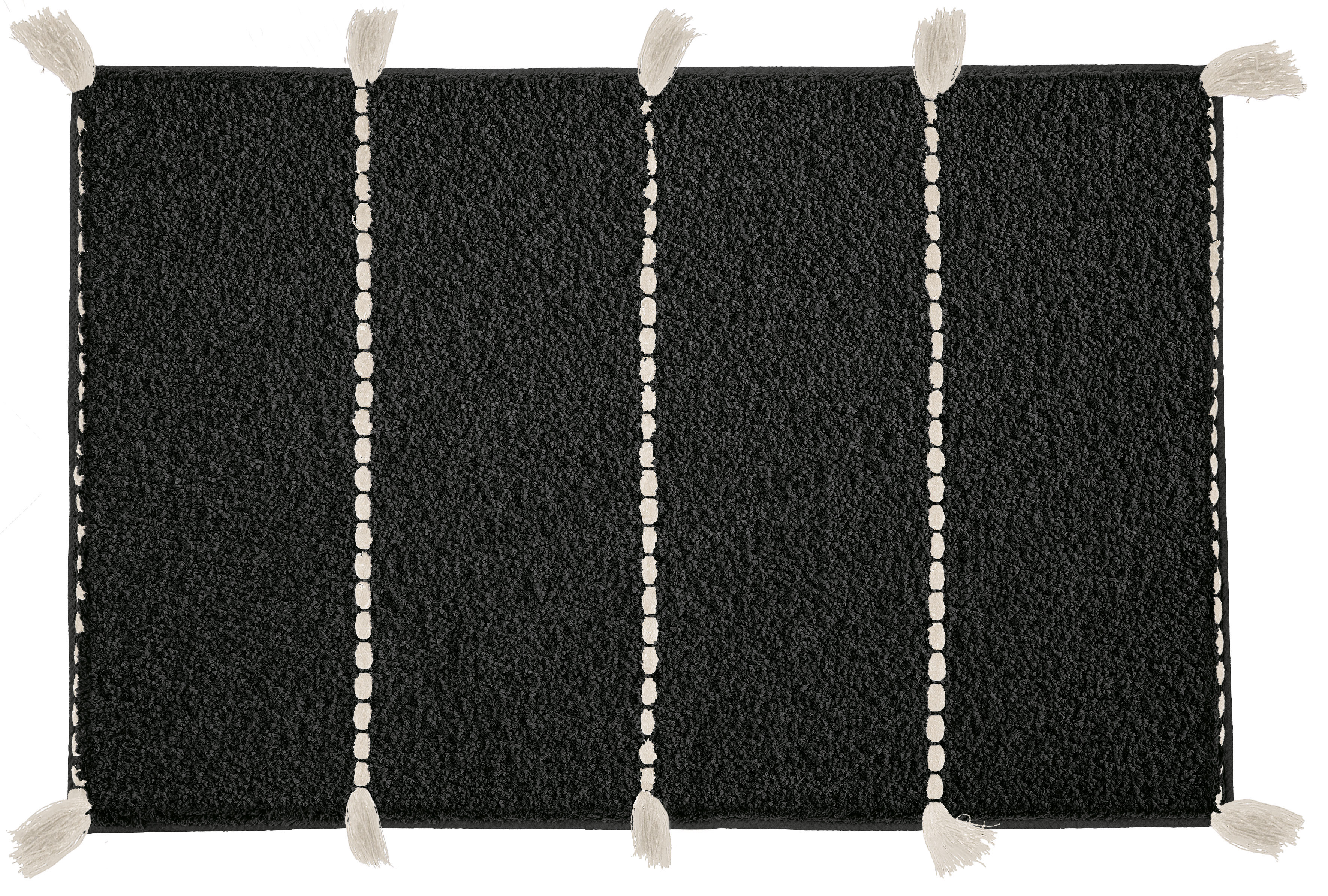 Kleine Wolke Travis covor de baie 120x70 cm dreptunghiular negru 9158926225