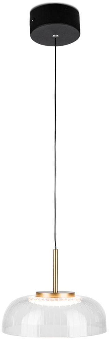 Altavola Design Vitrum lampă suspendată 1x7 W negru-transparent-auriu LA104/P