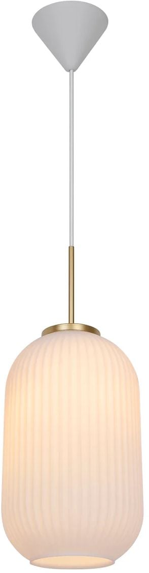 Nordlux Milford lampă suspendată 1x40 W alb-alamă-opal 2213203001