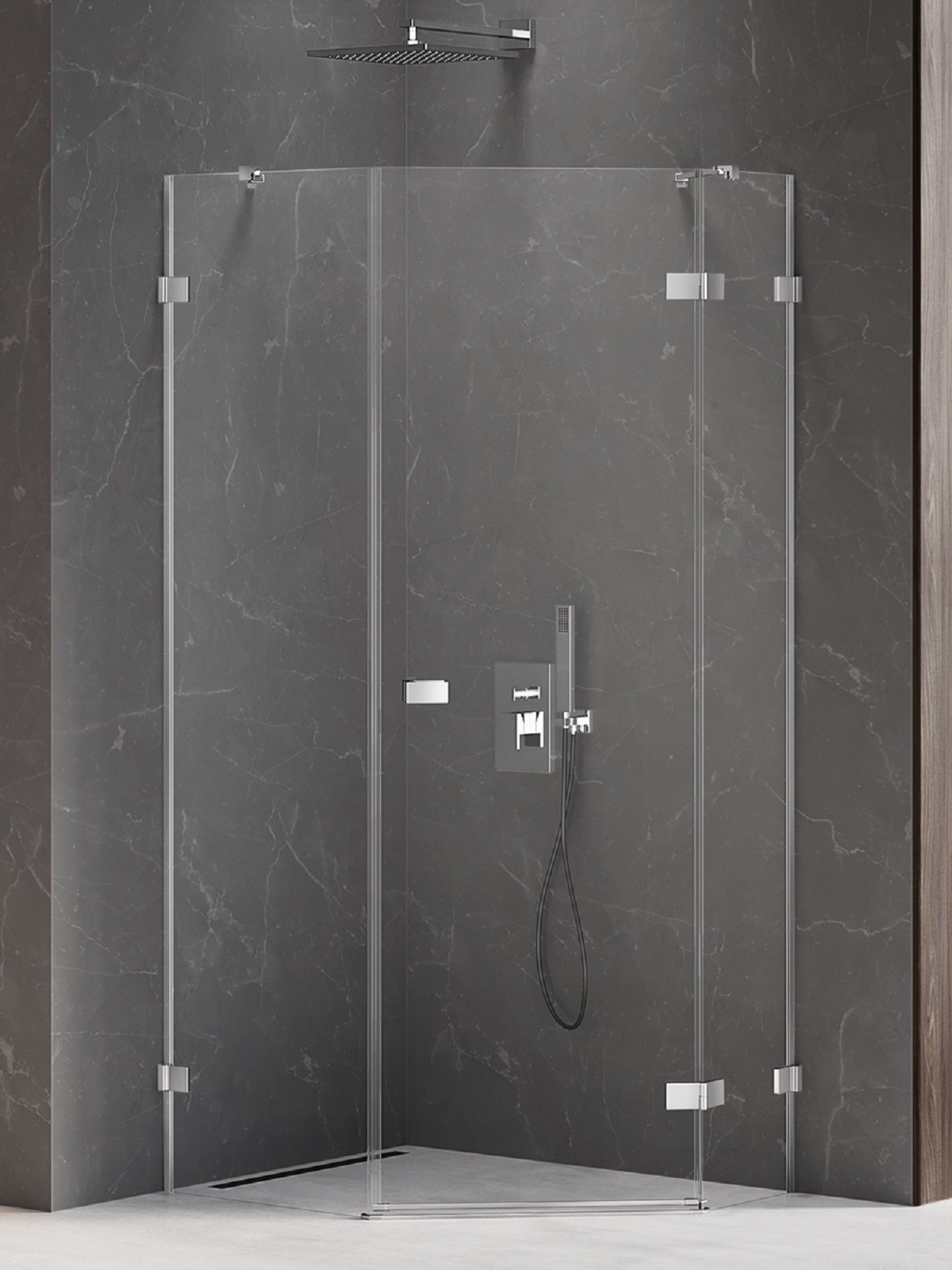 New Trendy Avexa cabină de duș 100x80 cm crom luciu/sticlă transparentă EXK-3892