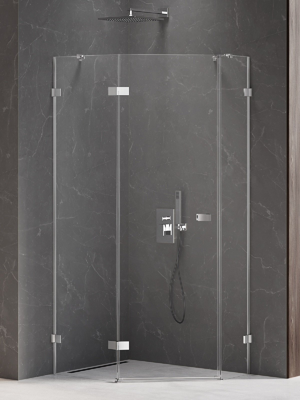 New Trendy Avexa cabină de duș 100x80 cm crom luciu/sticlă transparentă EXK-3893