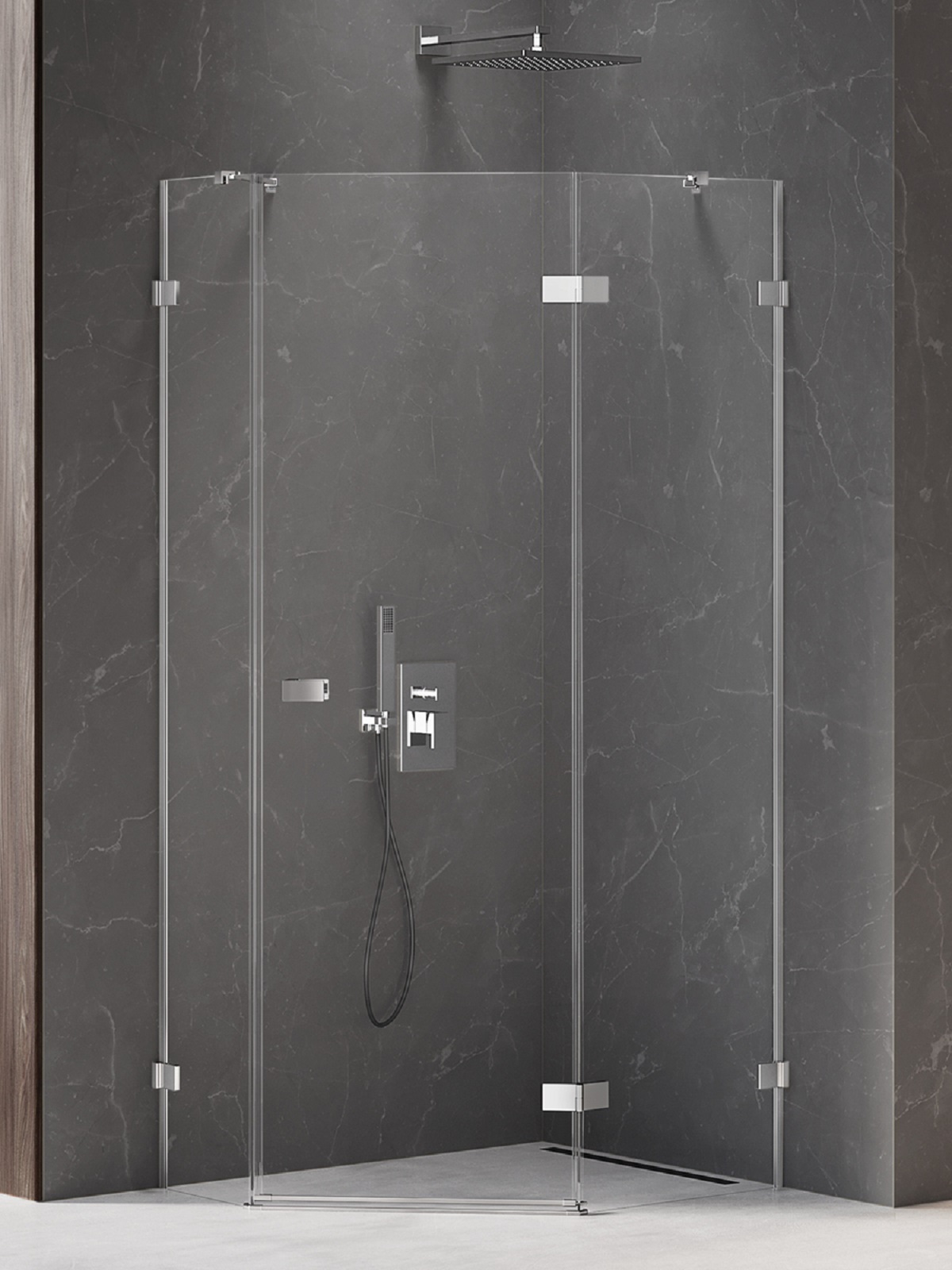 New Trendy Avexa cabină de duș 100x80 cm crom luciu/sticlă transparentă EXK-3894