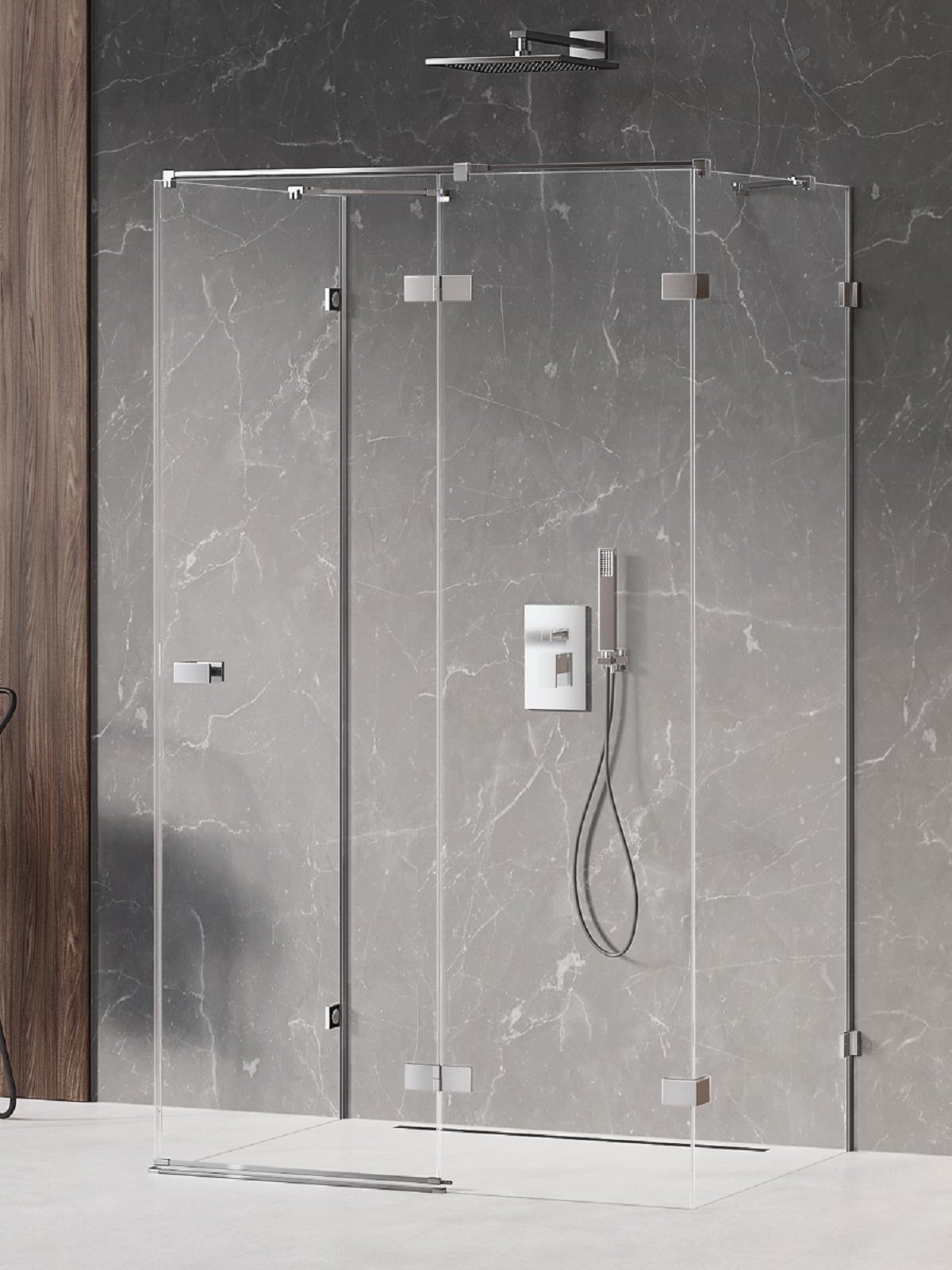 New Trendy Avexa cabină de duș 80x80 cm pătrat crom luciu/sticlă transparentă EXK-2474