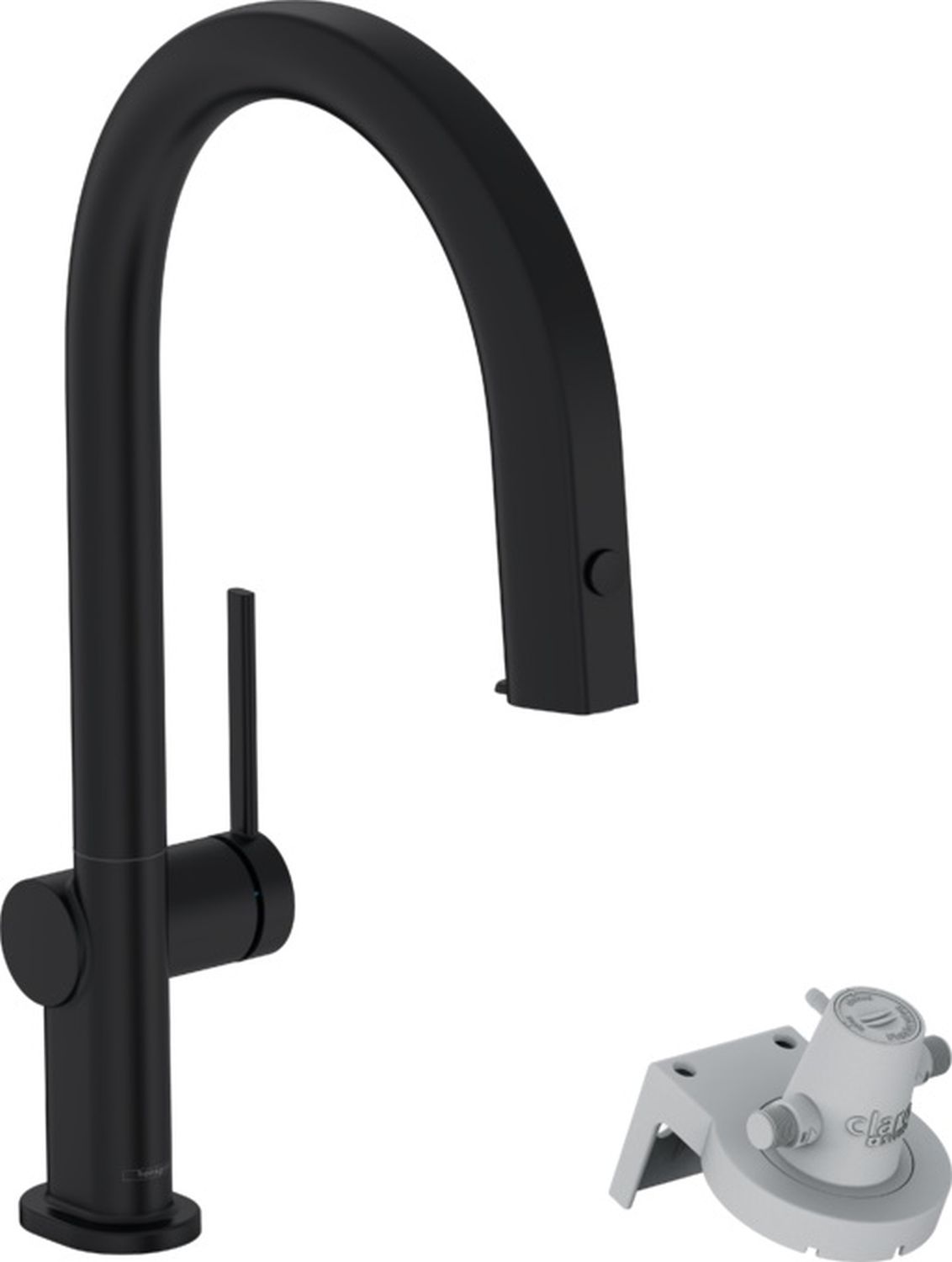 Hansgrohe Aqittura M91 baterie de bucatarie cu filtru pe picior negru 76803670