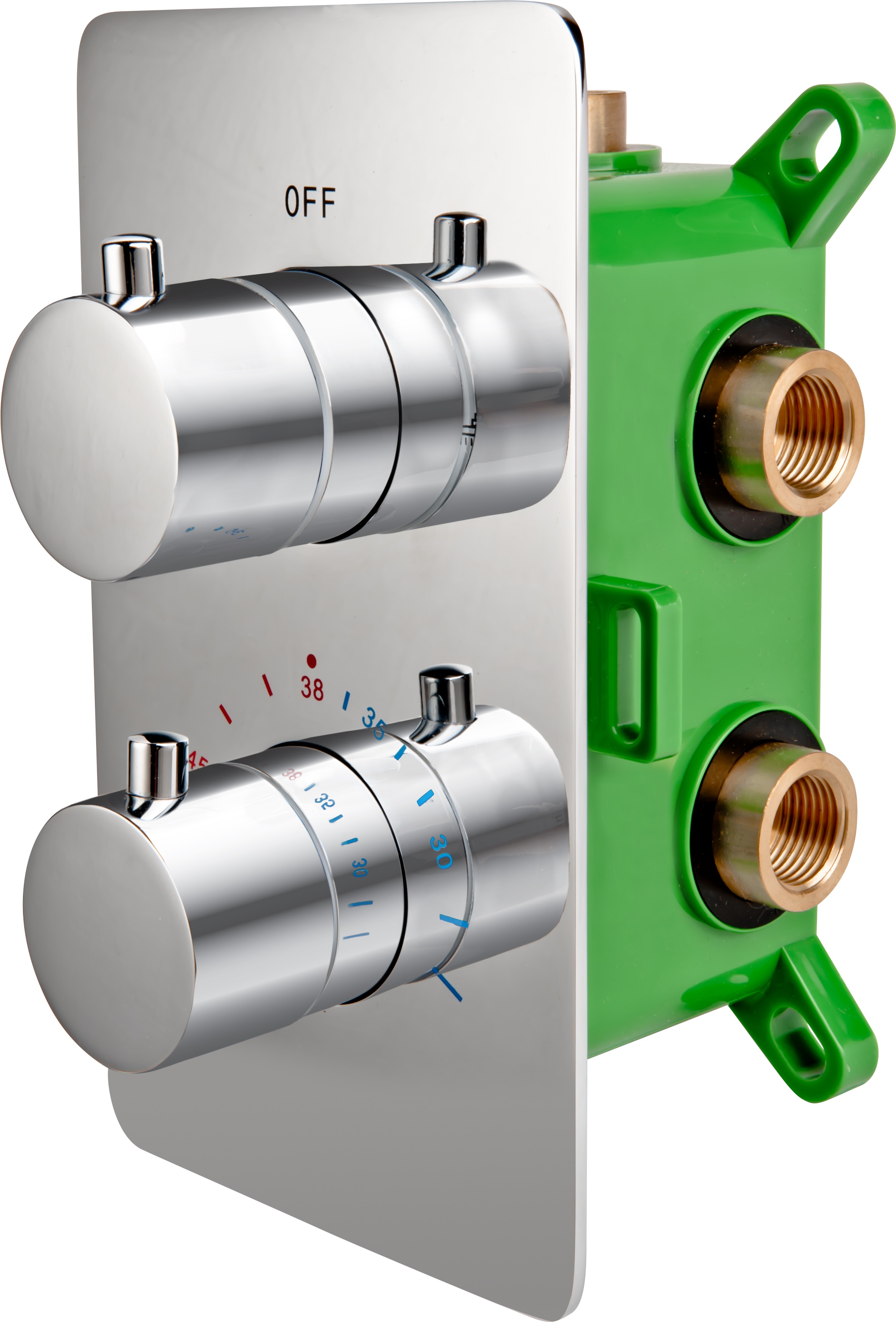 FDesign Stabilla baterie de duș ascuns cu termostat crom FD1-TS07-7PBOX-11