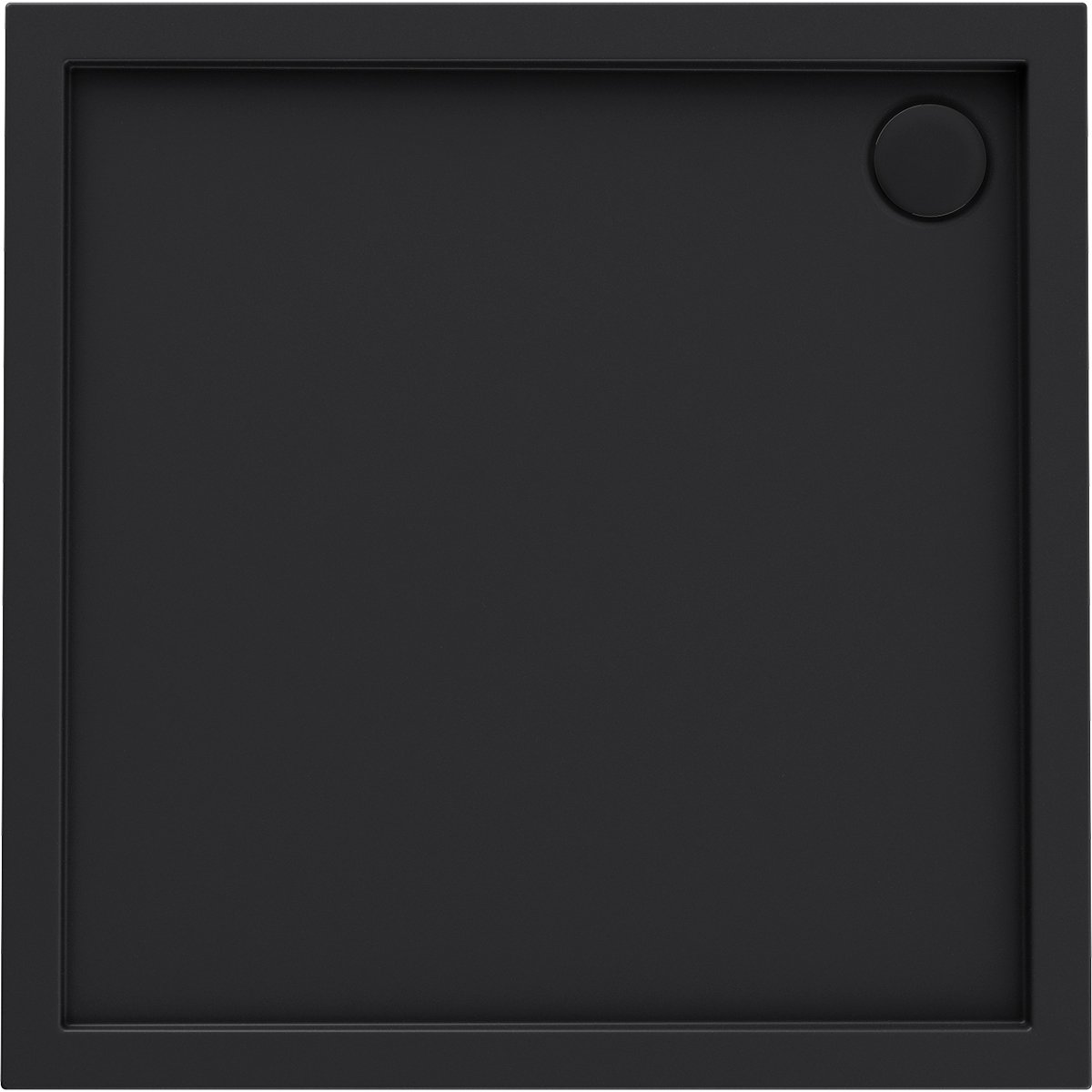 Oltens Superior cădiță de duș pătrată 90x90 cm negru 17001300