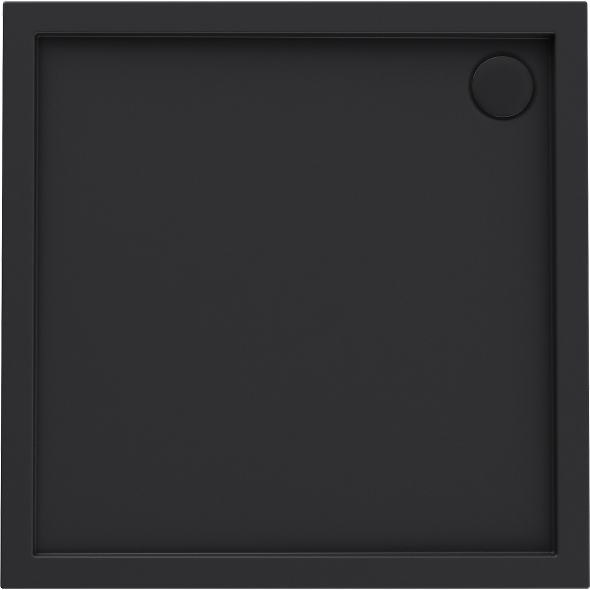 Oltens Superior cădiță de duș pătrată 80x80 cm negru 17002300