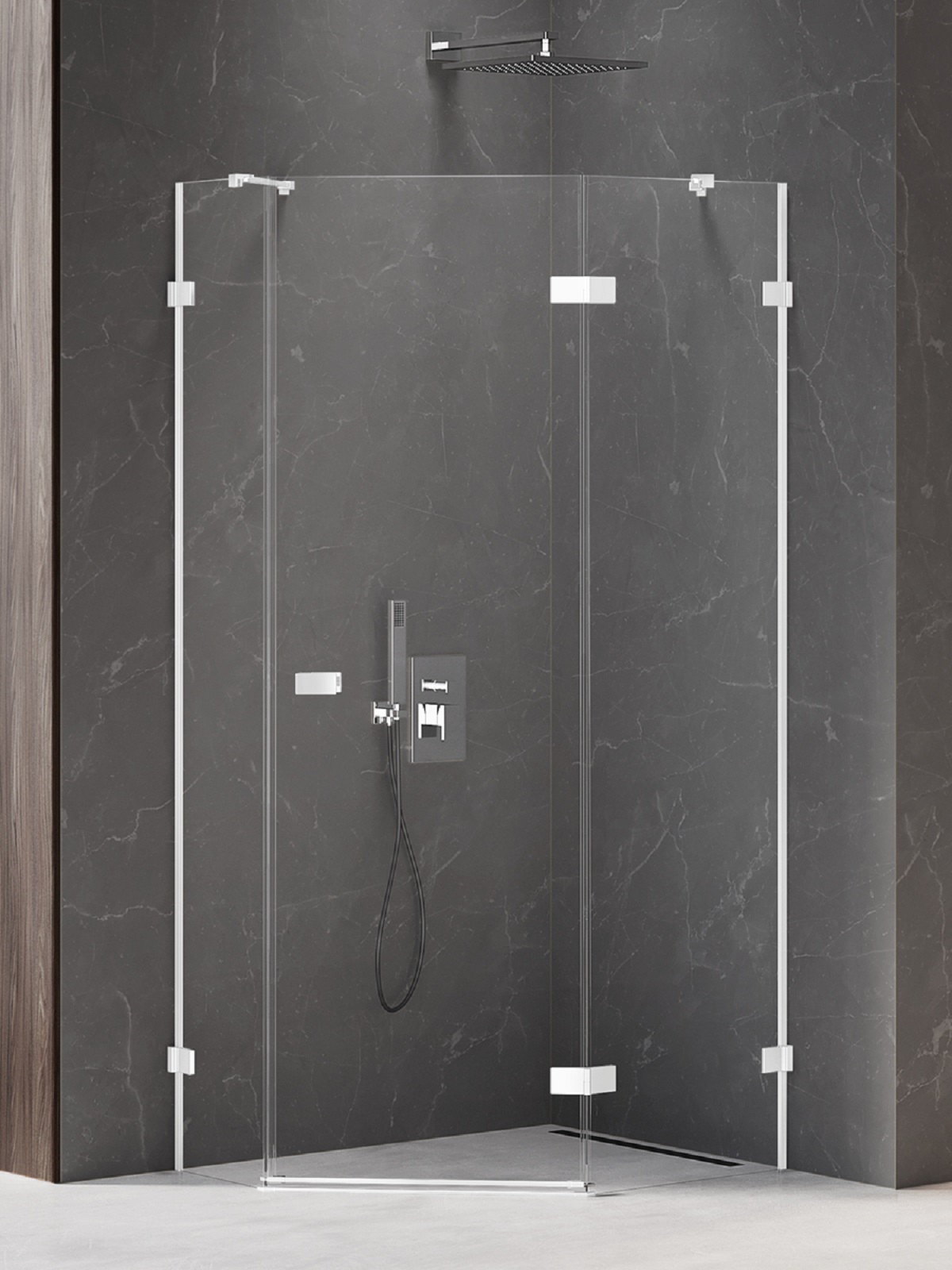 New Trendy Avexa White cabină de duș 100x80 cm alb mat/sticlă transparentă EXK-3872