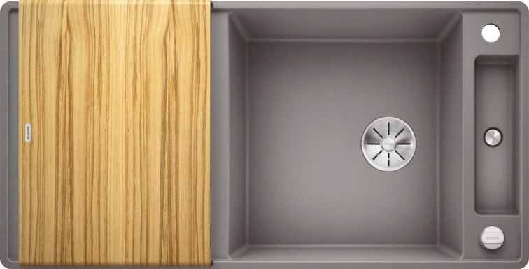 Blanco Axia III XL 6 S-F chiuvetă din granit 99x50 cm gri/grafit/onix 523522