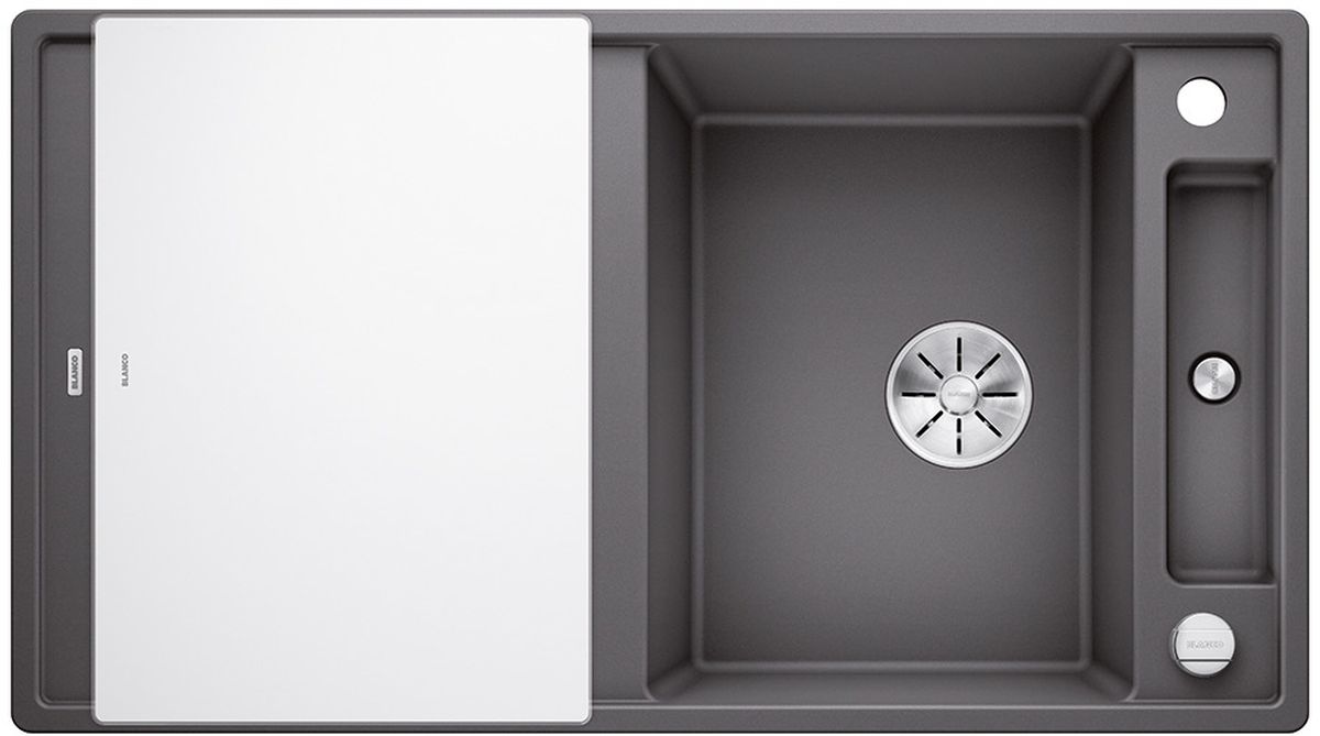 Blanco Axia III 5 S chiuvetă din granit 91.5x51 cm gri/grafit/onix 523216