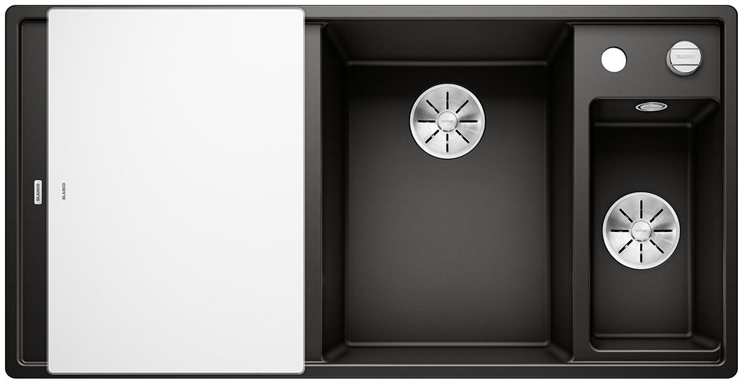 Blanco Axia III 6 S chiuvetă din granit 100x51 cm negru 525850