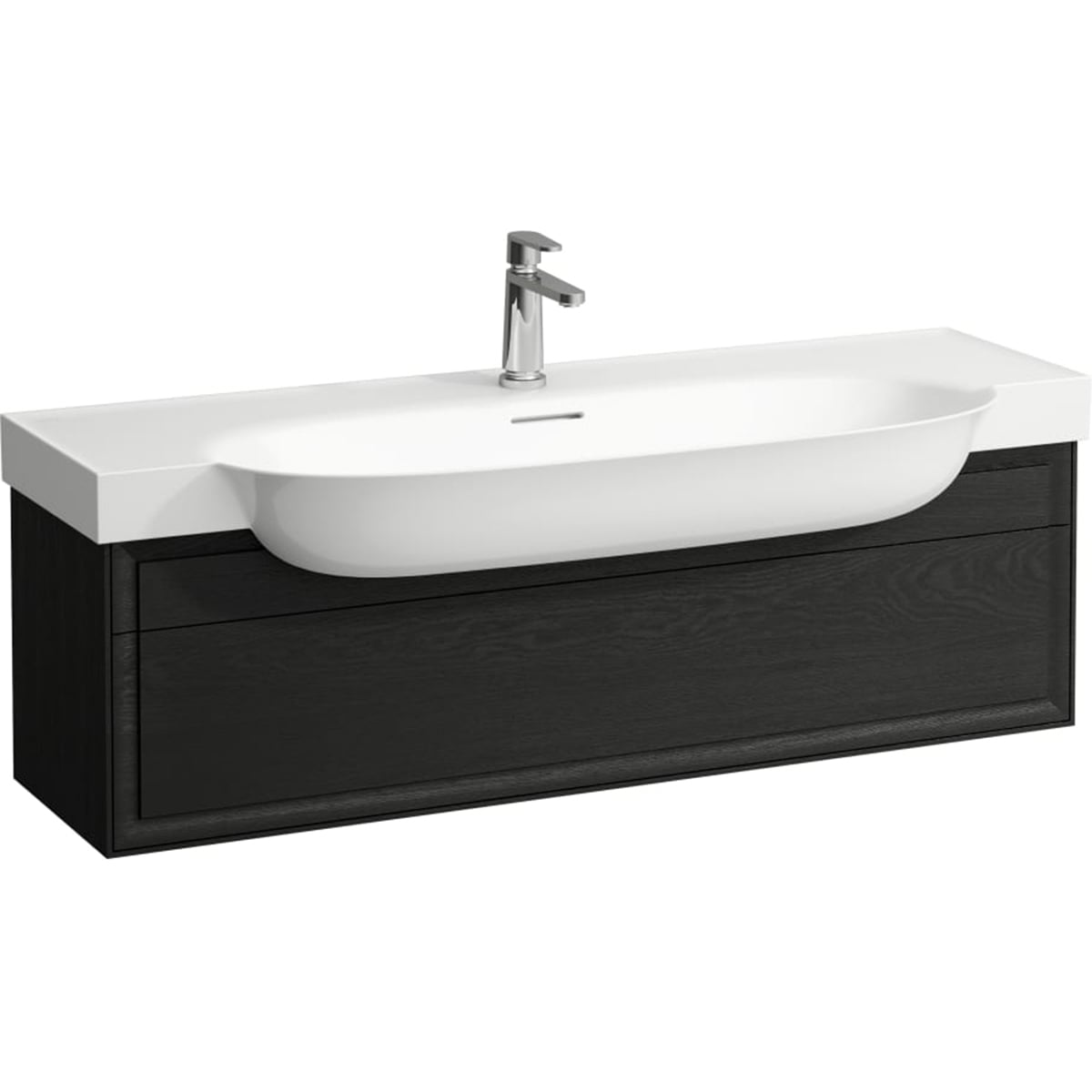 Laufen The New Classic dulap 117.5x31.5x34.5 cm sub chiuveta pe perete negru-stejar H4060510856281