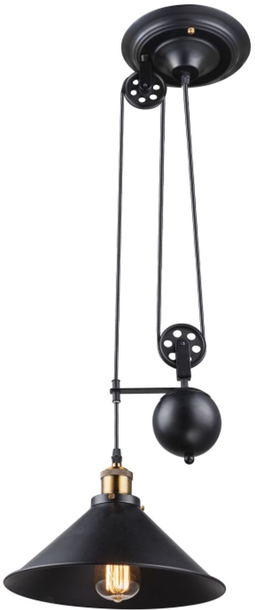 Globo Lighting Lenius lampă suspendată 1x60 W negru-auriu 15053