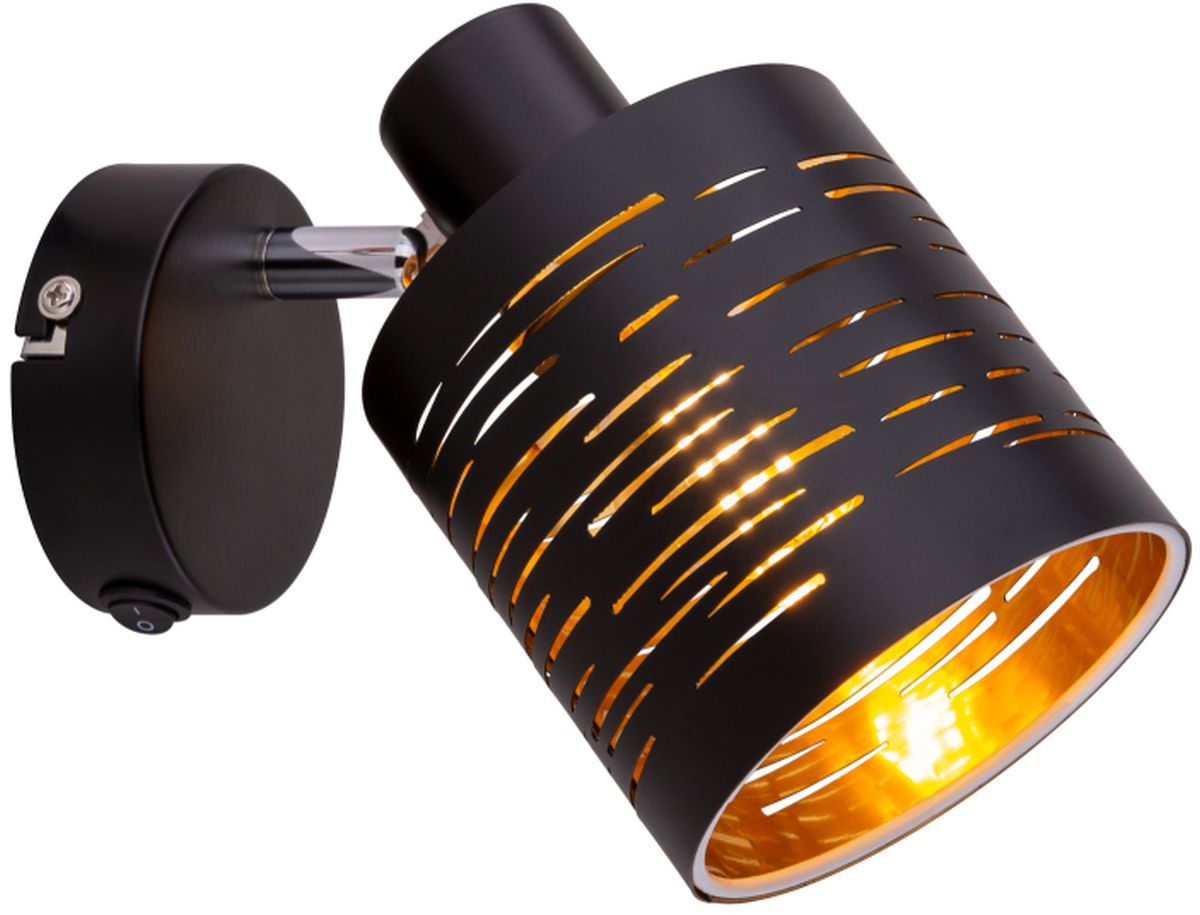 Globo Lighting Tunno lampă de perete 1x15 W negru-auriu 15342-1